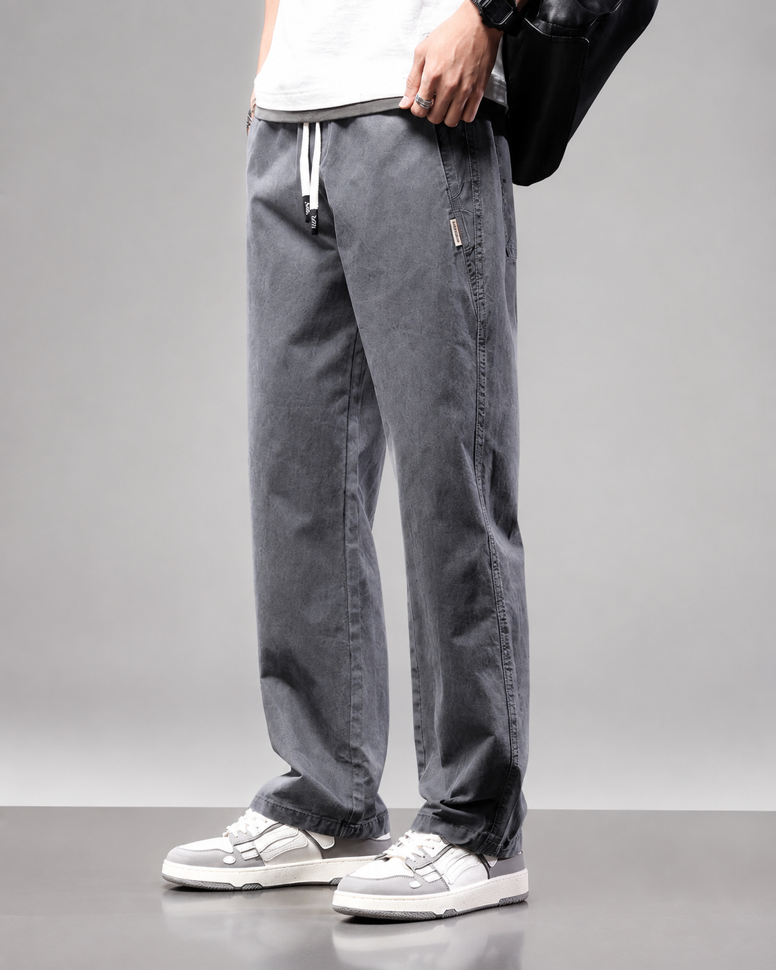 Travis Men's Drawstring Casual Pants – Relaxed Straight Leg Everyday Trousers