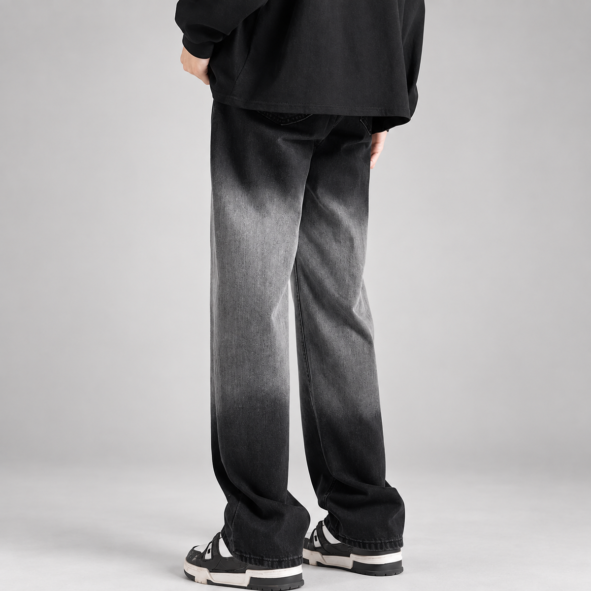 Tristan Men’s Gradient-Wash Wide-Leg Jeans