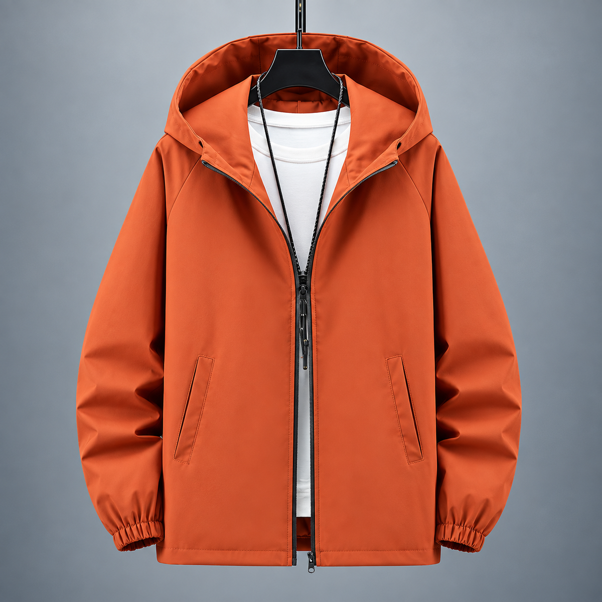 Tristan Lightweight Windbreaker Hooded Zip Jacket