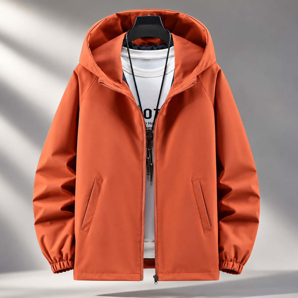 Tristan Lightweight Windbreaker Hooded Zip Jacket