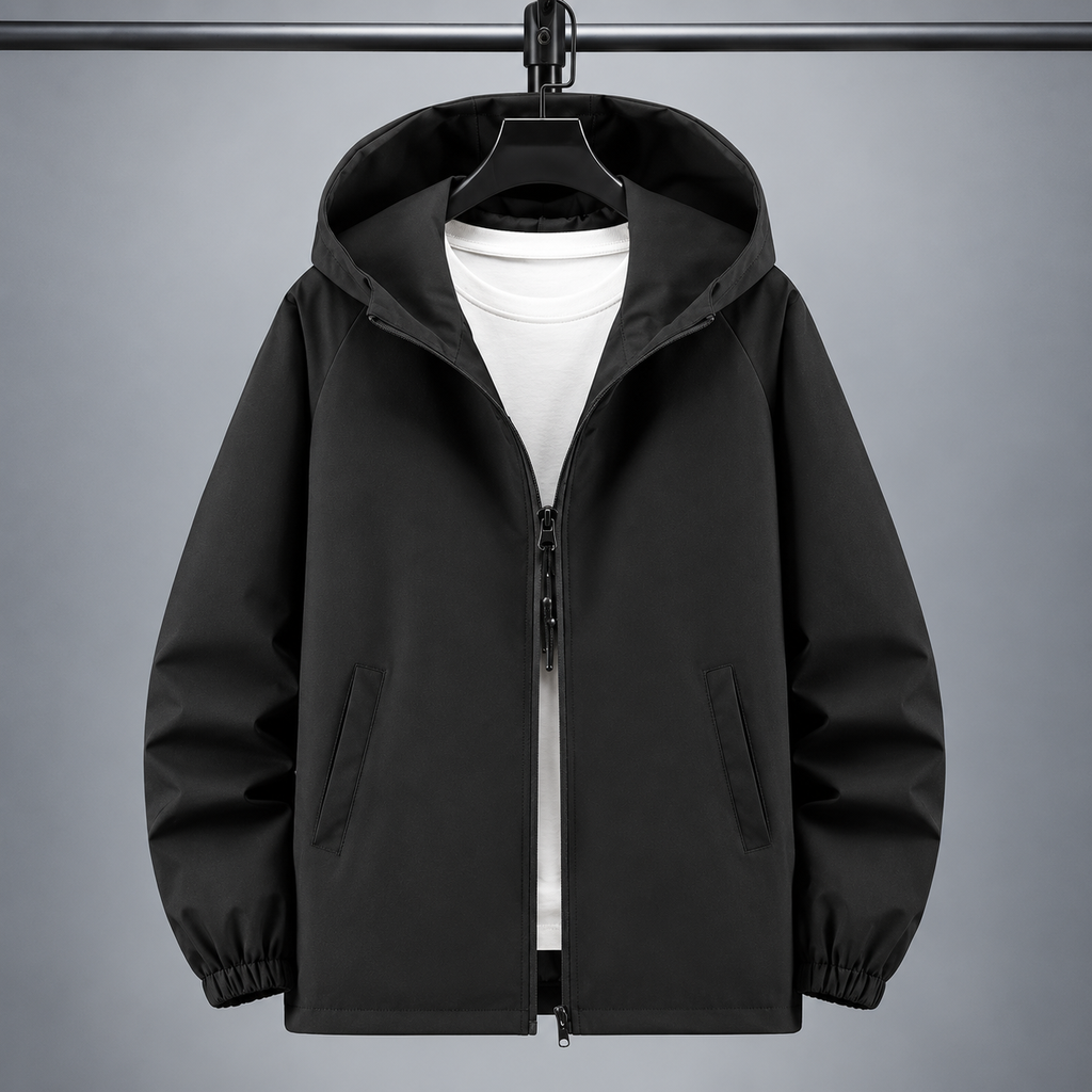 Tristan Lightweight Windbreaker Hooded Zip Jacket