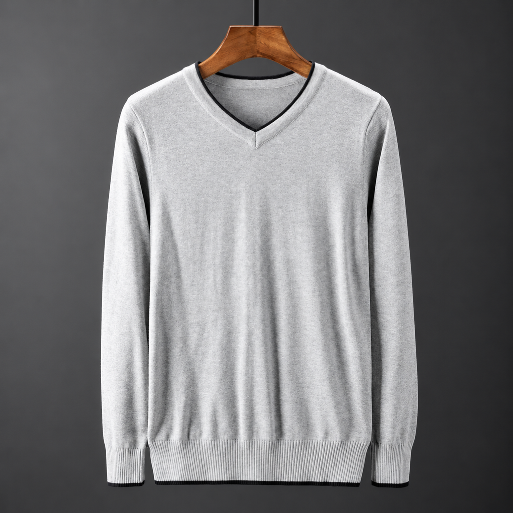 Valerio Men’s V-Neck Knit Sweater