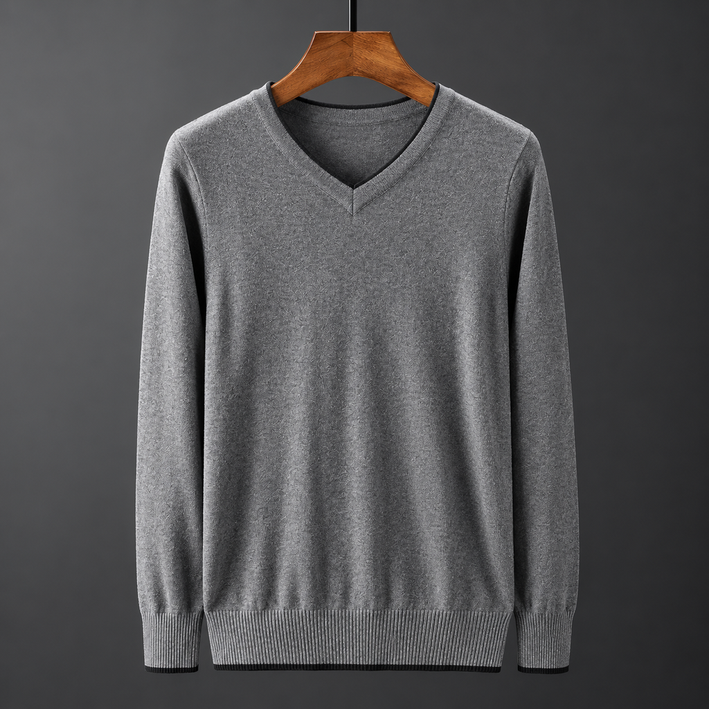 Valerio Men’s V-Neck Knit Sweater