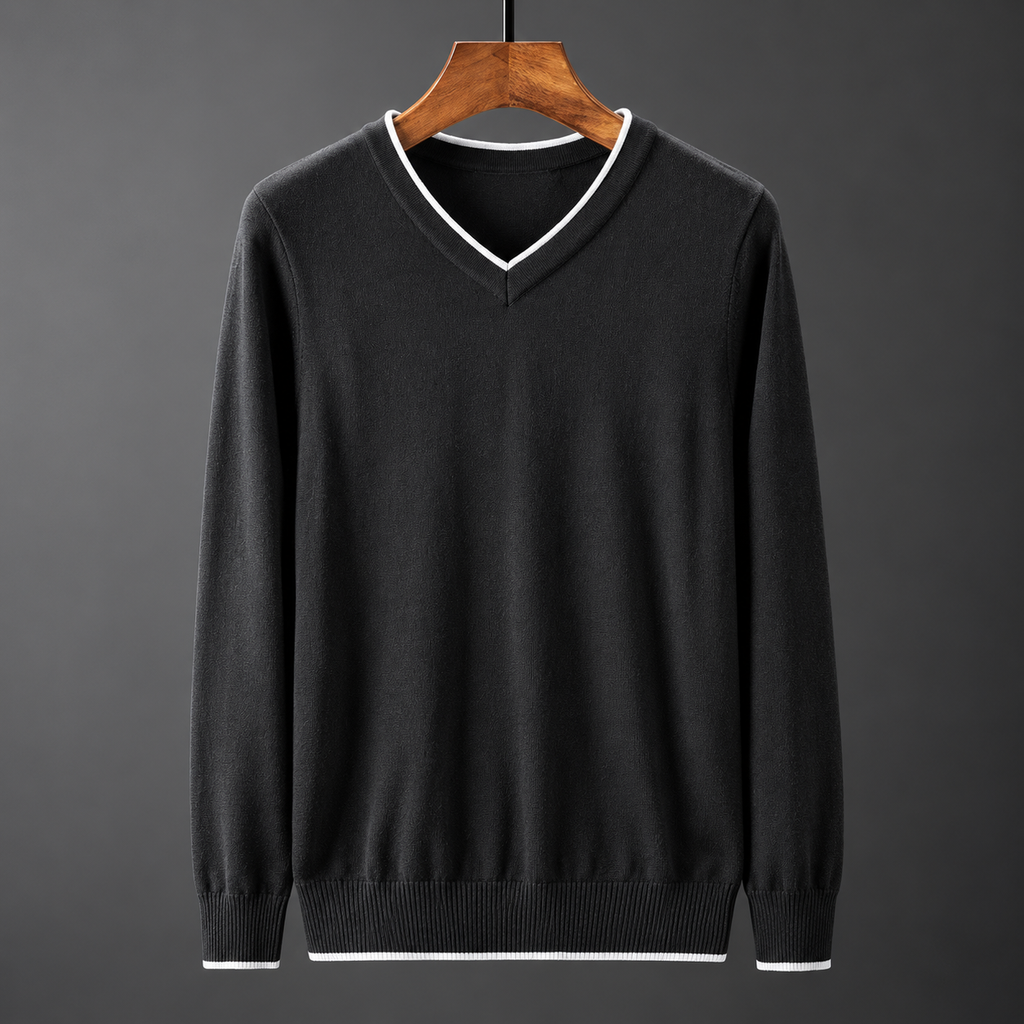Valerio Men’s V-Neck Knit Sweater