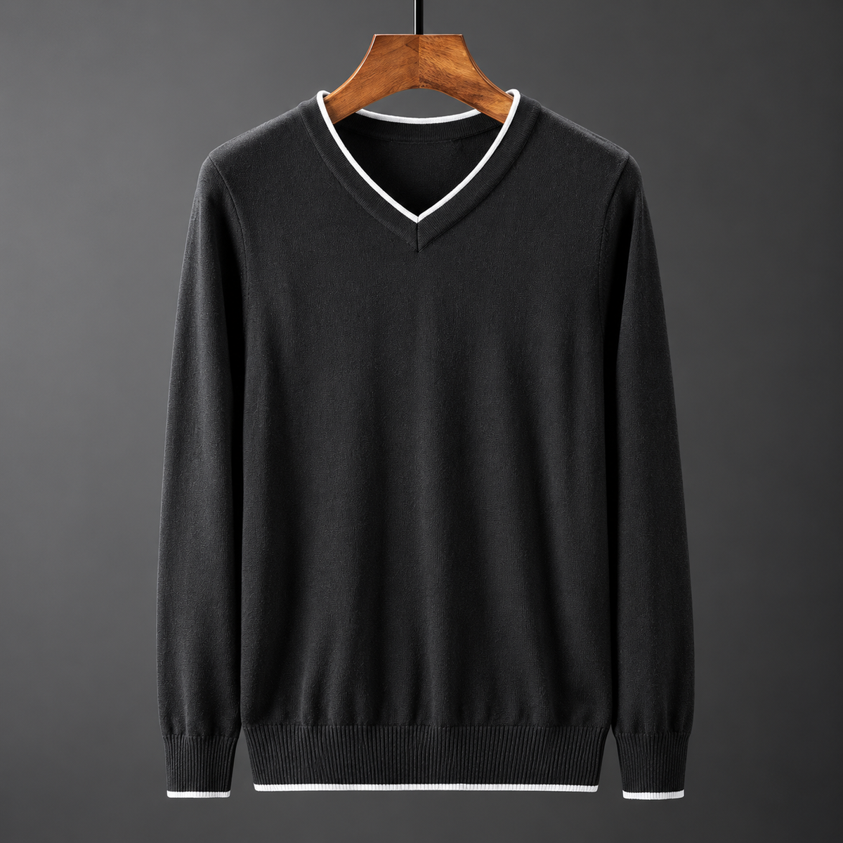 Valerio Men’s V-Neck Knit Sweater