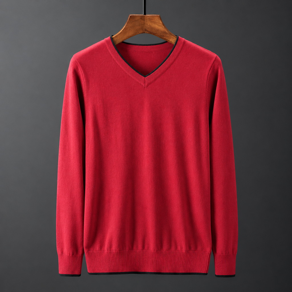 Valerio Men’s V-Neck Knit Sweater