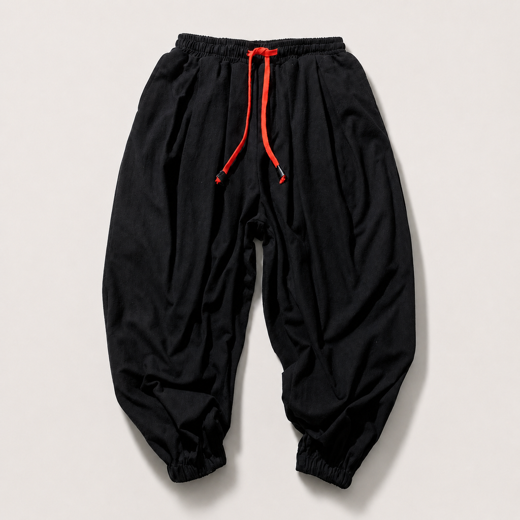 Walker Men's Linen Cotton Jogger Pants – Lightweight Drawstring Casual Trousers