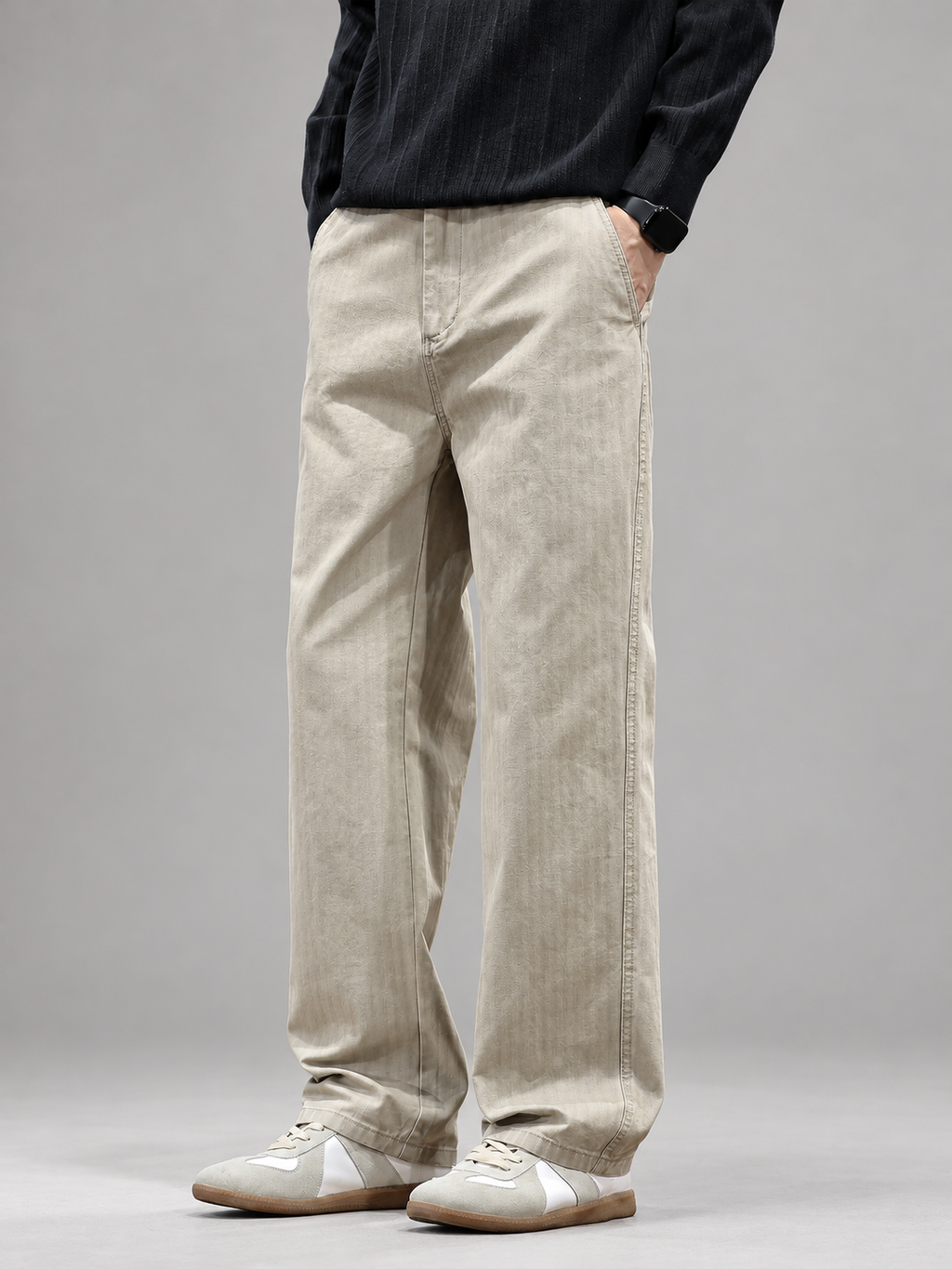 Gianluca Moretti Men's Washed Wide-Leg Pants