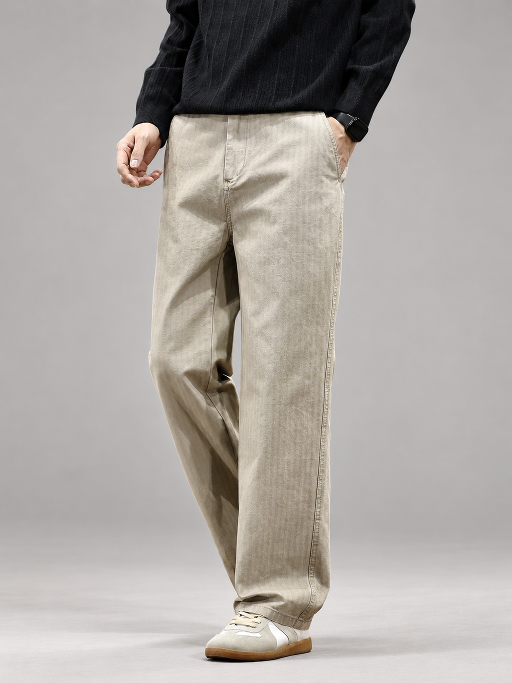 Gianluca Moretti Men's Washed Wide-Leg Pants