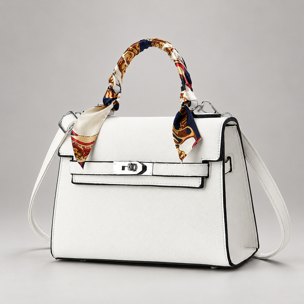 Aurelia Women’s Structured Handbag with Scarf Handle