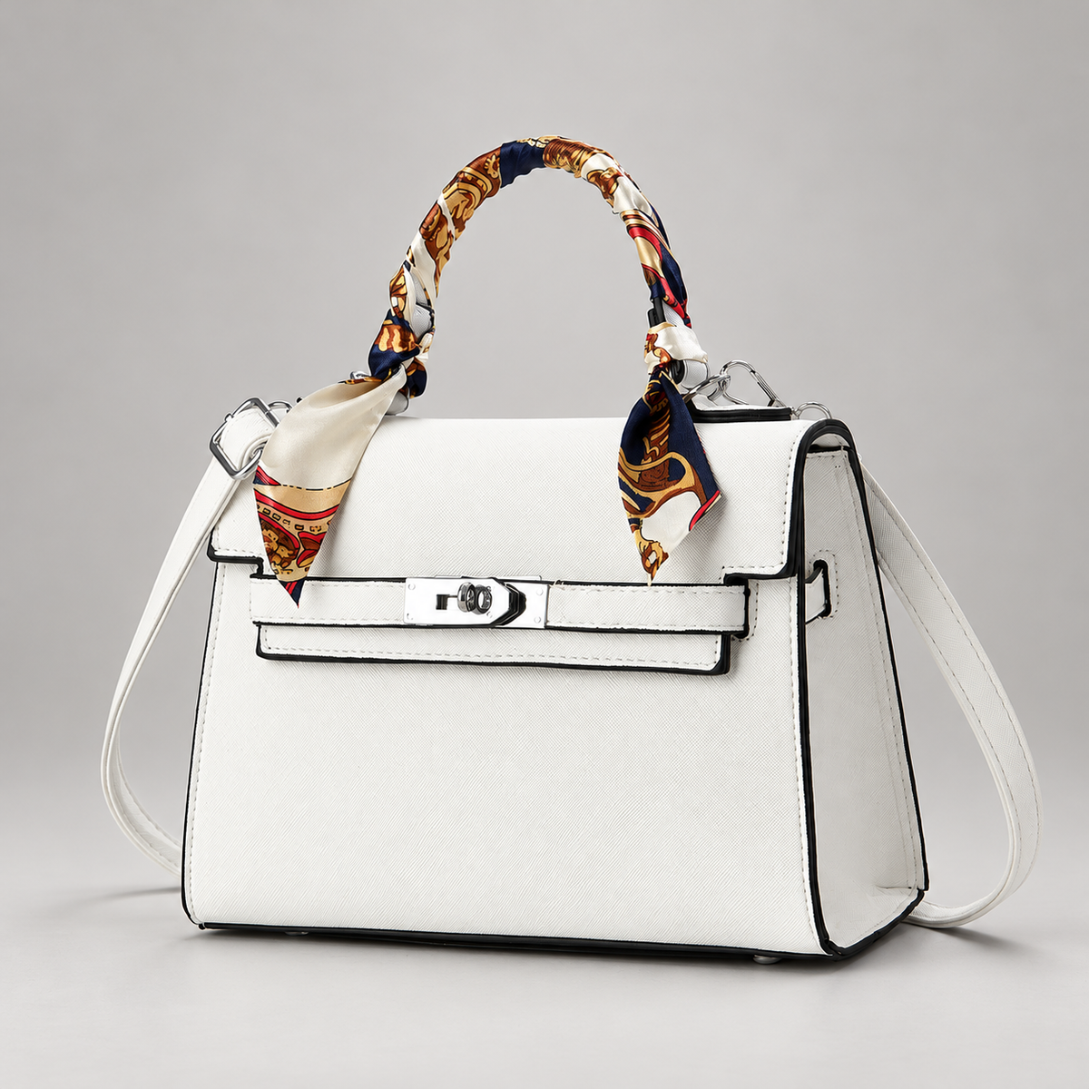 Aurelia Women’s Structured Handbag with Scarf Handle
