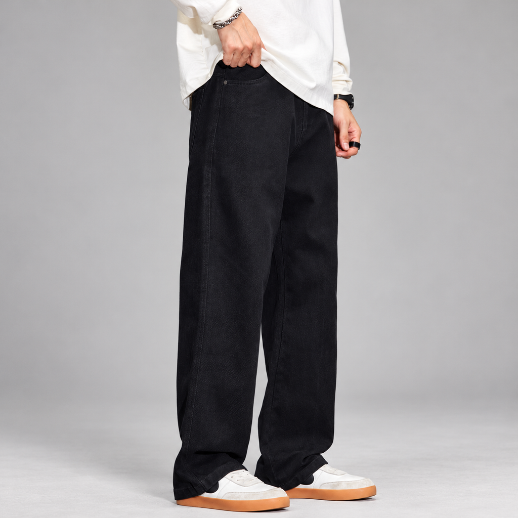 Alistair Fenwick Men's Washed Wide-Leg Pants
