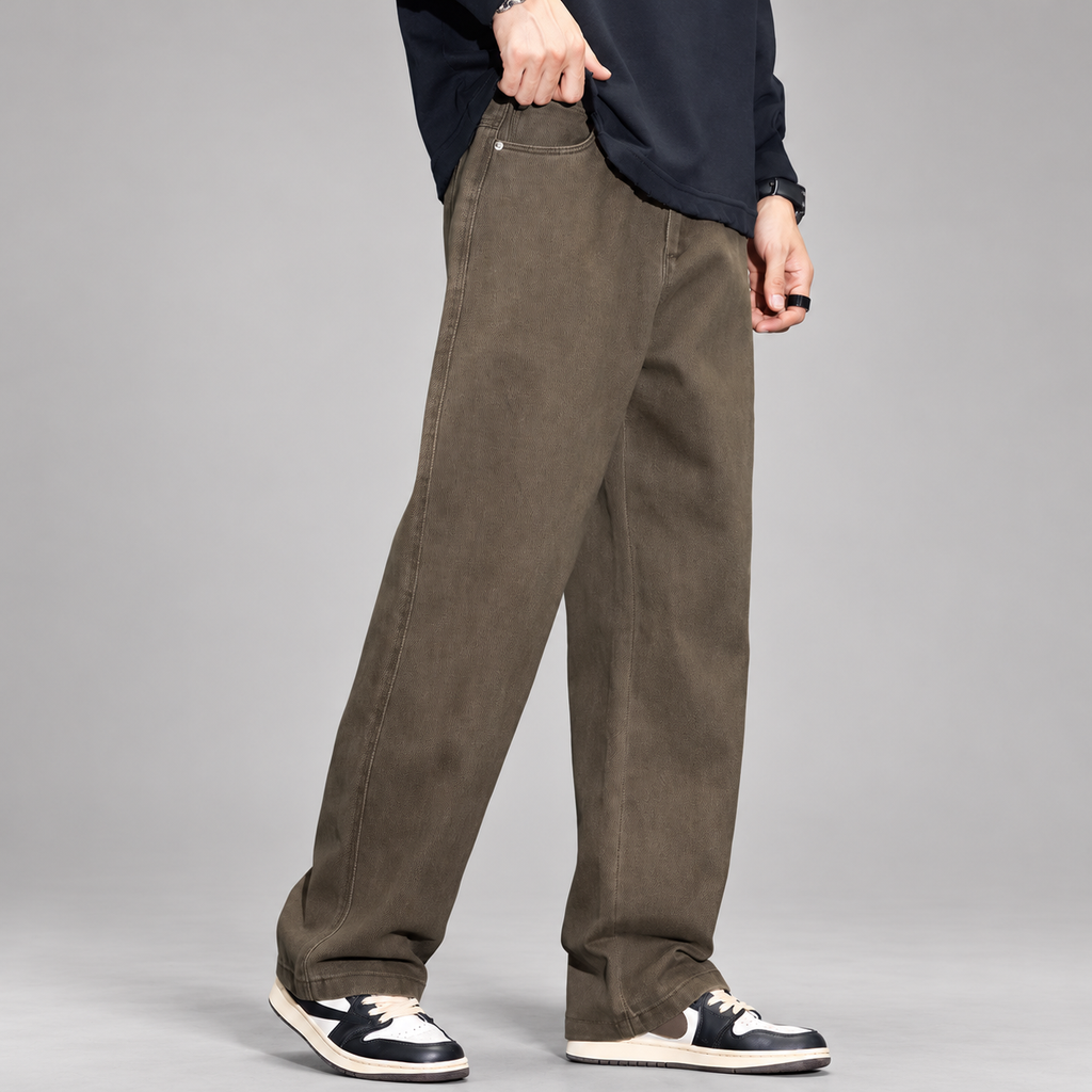 Alistair Fenwick Men's Washed Wide-Leg Pants