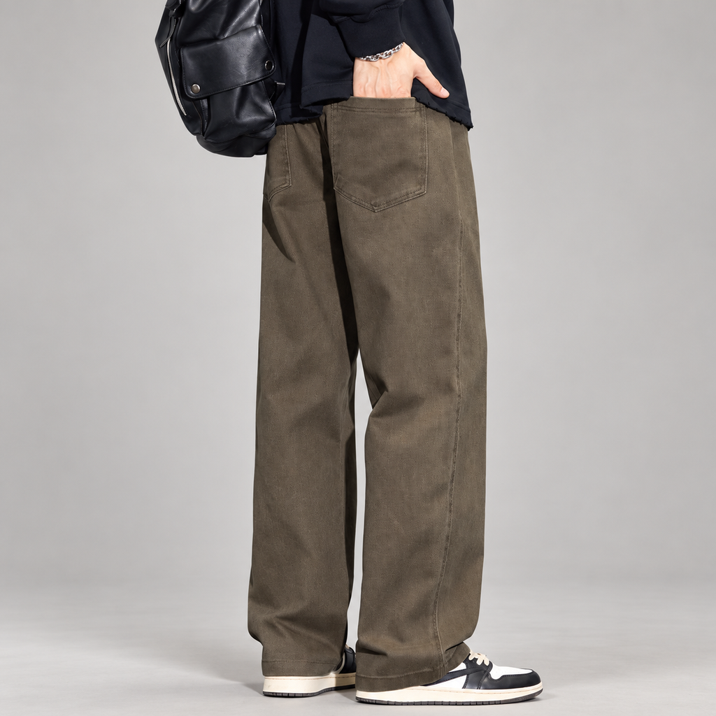Alistair Fenwick Men's Washed Wide-Leg Pants
