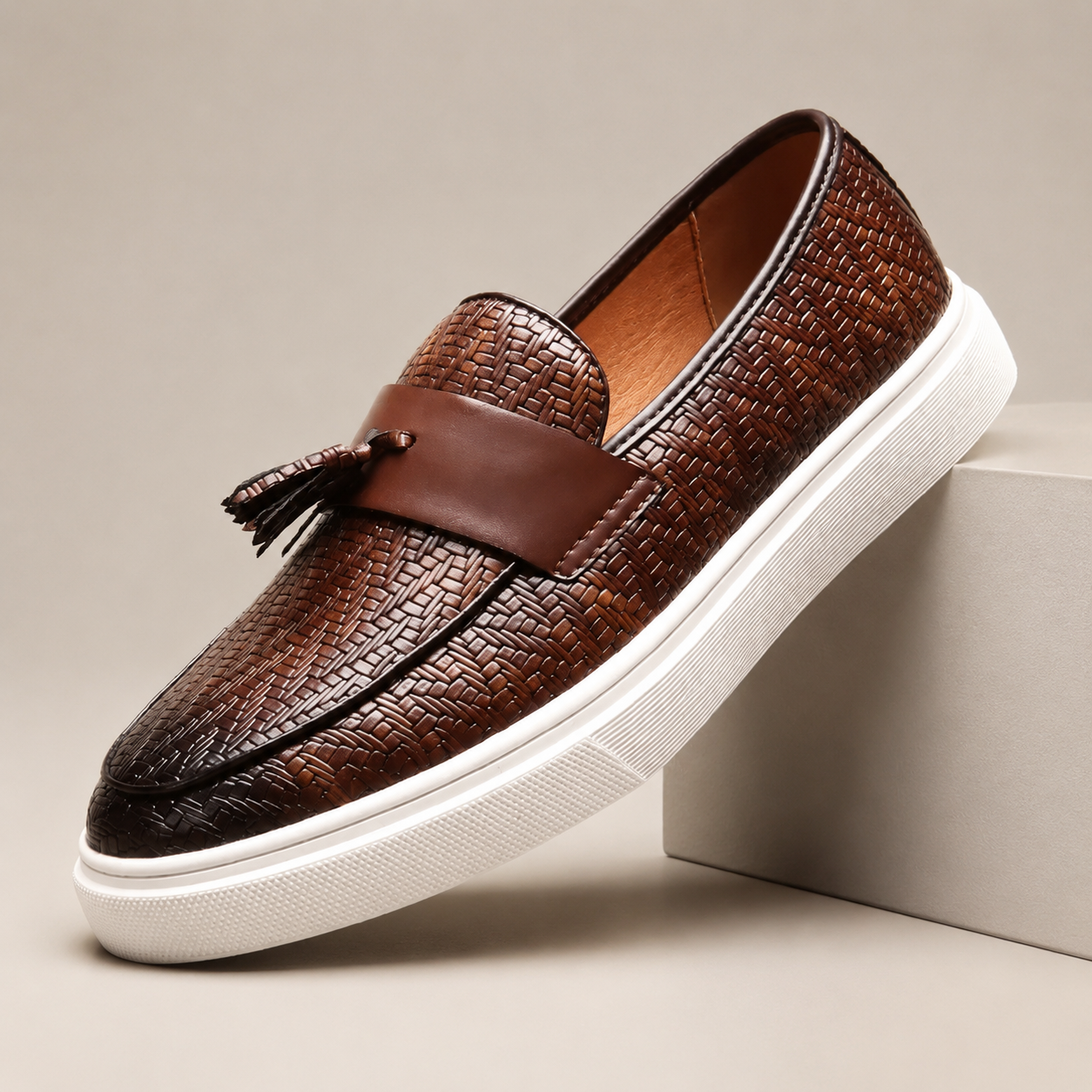 William Genuine Leather Tassel Loafers