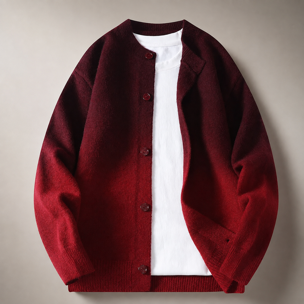 Winston Crew Neck Gradient Knit Cardigan